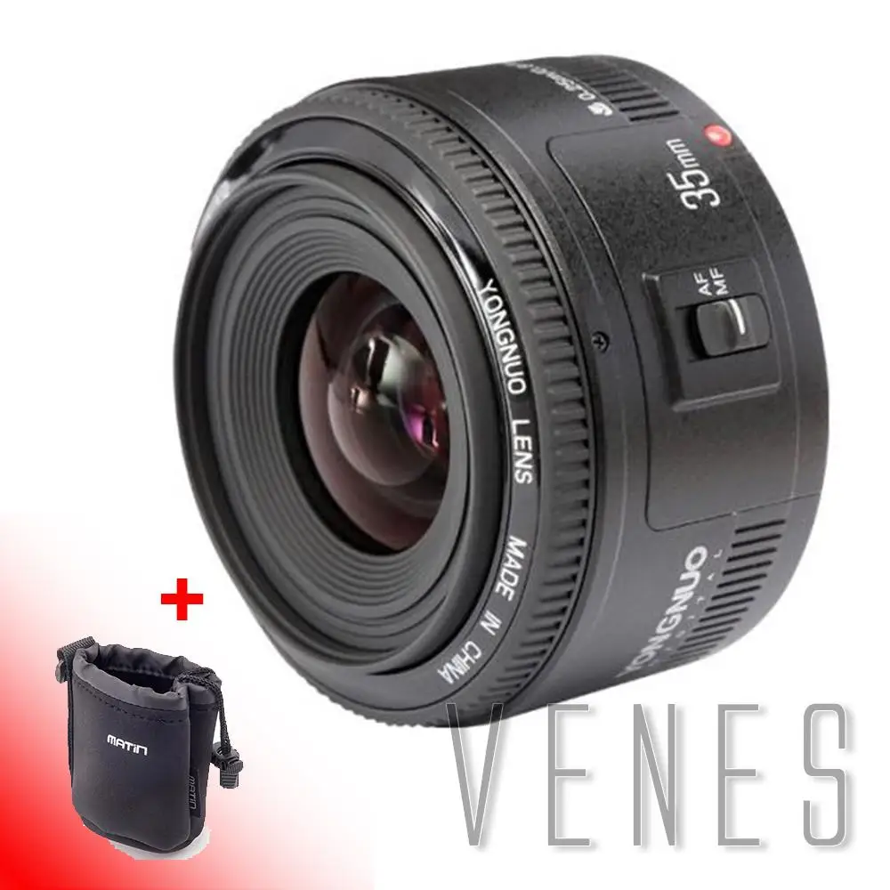 New YONGNUO 35mm Lens YN35mm F2 Lens 1:2 AF / MF Wide-Angle Fixed/Prime Auto Focu.s Lens For Canon EF Mount E OS Camera