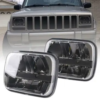 

5"X7" LED Rectangular Headlights, LED Headlight High Low Beam Headlamp for Jeep Wrangler YJ Cherokee 4X4 Offroad