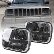 Par 5x7 7x6 polegada retangular selado feixe led farol para jeep wrangler yj cherokee xj h6014 h6052 h6054