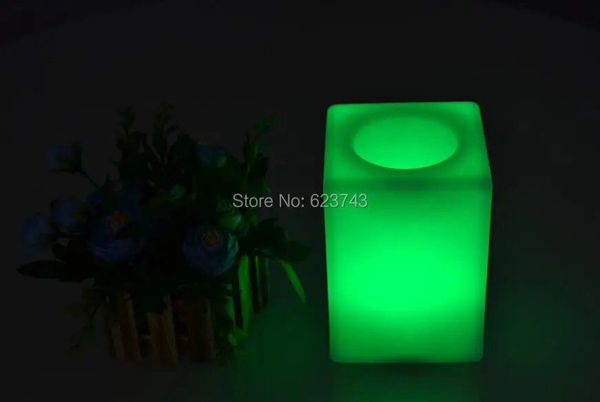 4Pcs/Pack Multi-Colors Touch Senor LED Cuboid Ice Bucket Waterproof rechargeable for LED pot/ bars Table Light/LED Storage tank