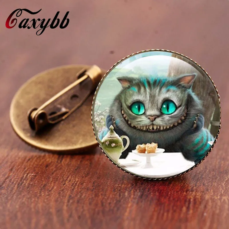 Винтажная бронзовая брошь Gaxybb в виде Чеширского кота|brooch high quality|cat broochbrooch vintage |