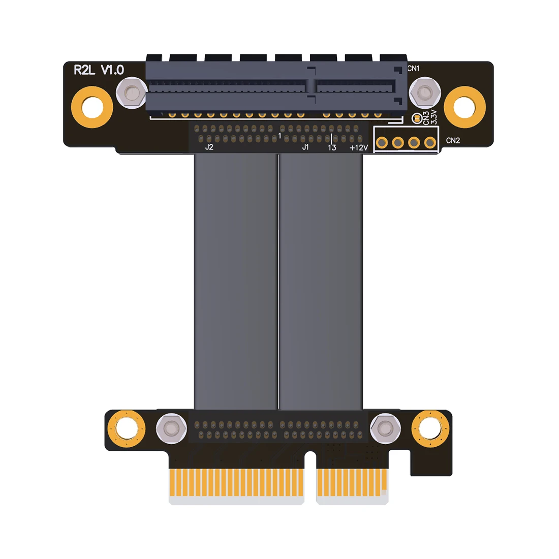 

PCIe 3.0 x4 Extension Cable PCI Express 4x Graphics SSD Extender Riser Card Cables Vertical 90 Degree R22SL / 270 Degree R22SR