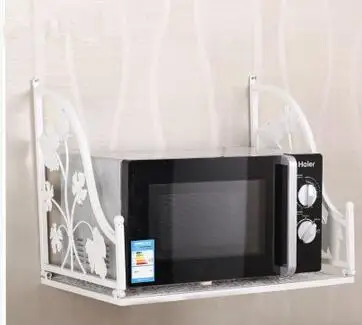 Hanging a microwave aircraft, wrought iron microwave oven Multifunction oven rack shelf in the kitchen