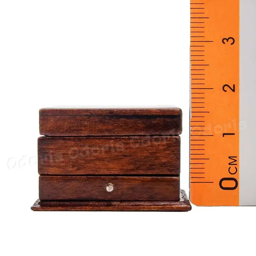 Odoria 1:12 миниатюрная винтажная швейная коробка с иглой ножницы комплект кукольный домик украшения Аксессуары