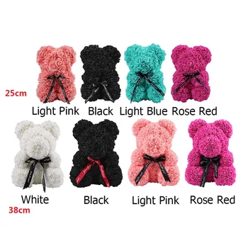 

Cute Bear Rose Flowers Bath Soap Artificial Festival Birthday Wedding Decoration Rose Bear Romantic Valentines Day Gift