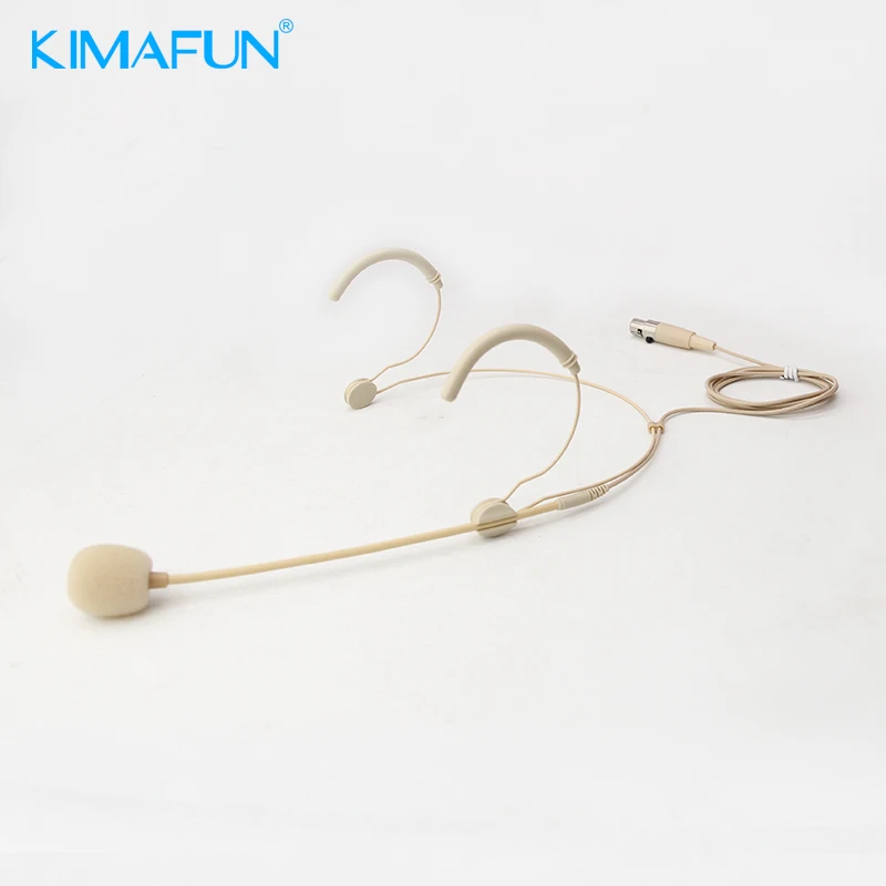 

KIMAFUN HC-4066 Pro Skin Cardioid directivity Headset Microphone Mic For Sennheiser Wireless Interview Speech Sing Recording