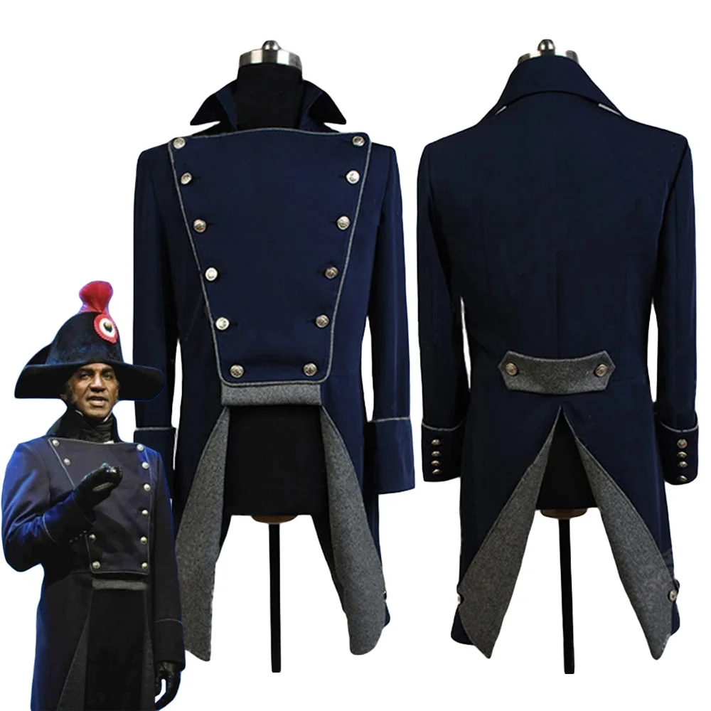 Musical Les Miserables Norm Lewis Javert Jacket Trench Coat Cosplay Costume