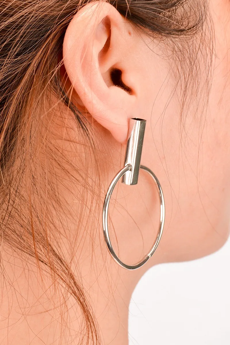 Новые корейские простые серьги-кольца Aros для женщин, геометрические большие круглые серьги-кольца для ушей, серьги вrincos бижутерия XRE01