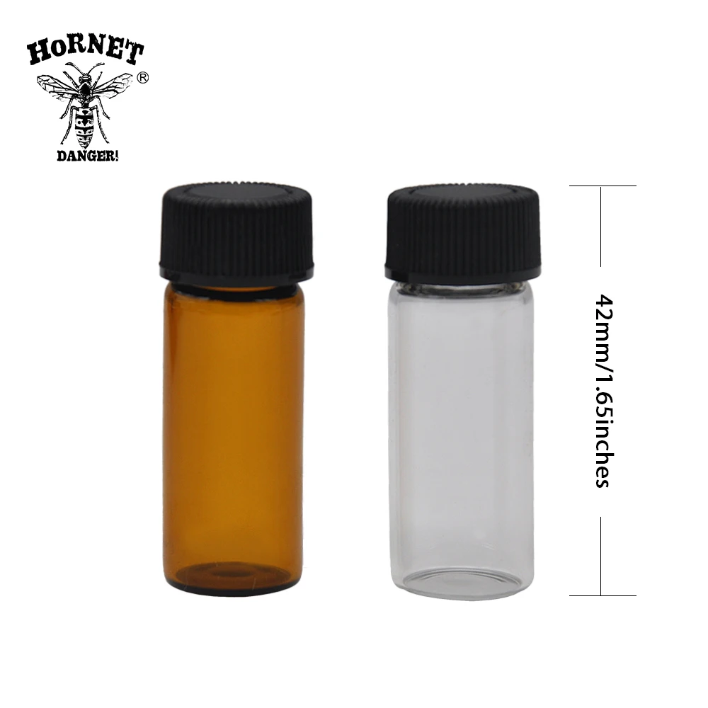 

2pcs Glass Bottle 27MM/42MM Snuff Snorter Bottle Pill Bottle Case Sniffer Bottles,Color Random