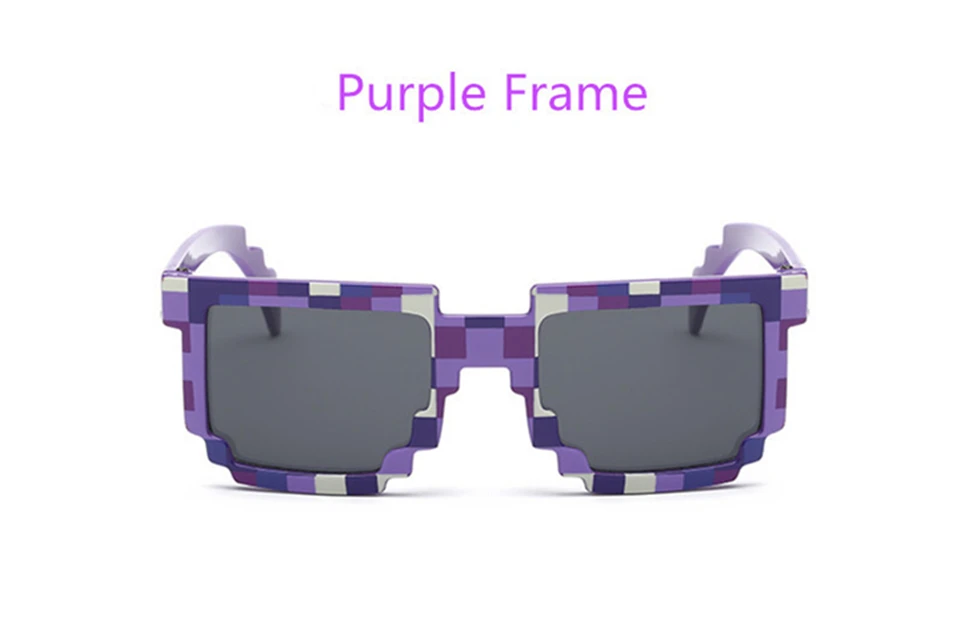 jumlai kids Sunglasses Plaid Square Baby Glasses Children Minecraft Sun Glasses deal with it boys Brand Designer Eyewear  (10)