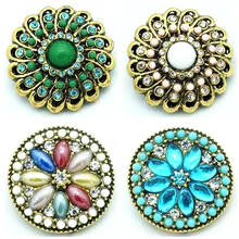 Модный красивый круглый цветок красочные бусины горный хрусталь 20 мм застёжка, бусинка застежка браслета ювелирные изделия оптом