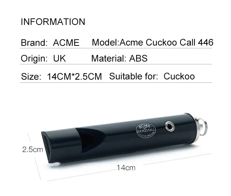 ACME Cuckoo Call 446 Azalea Cuckoo специальный тренировочный свисток, имитирующий птичий свисток