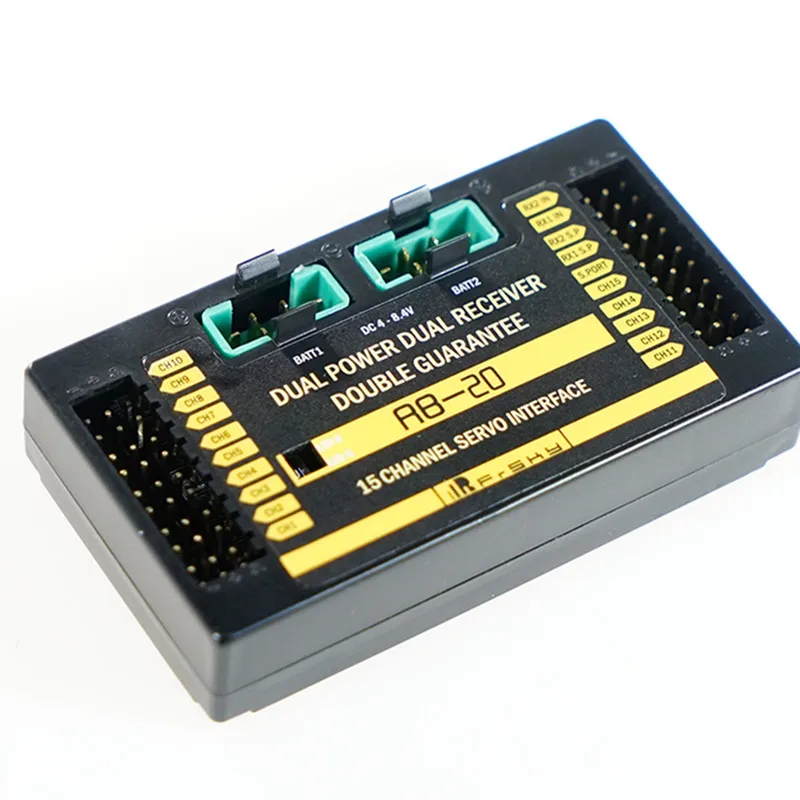 

Frsky Dual Power Receiver Telemetry Auto-switch RB-20 Maximum Current 10A For RC Models Drone aircraft accessories
