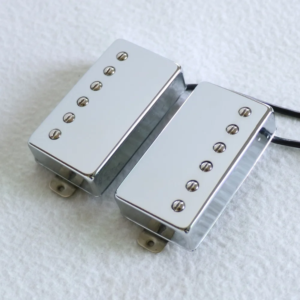 

Free Shipping PAF style chrome Alnico 2 lp guitar pickup with Nickel silver baseplate and Iovry arched pickup rings