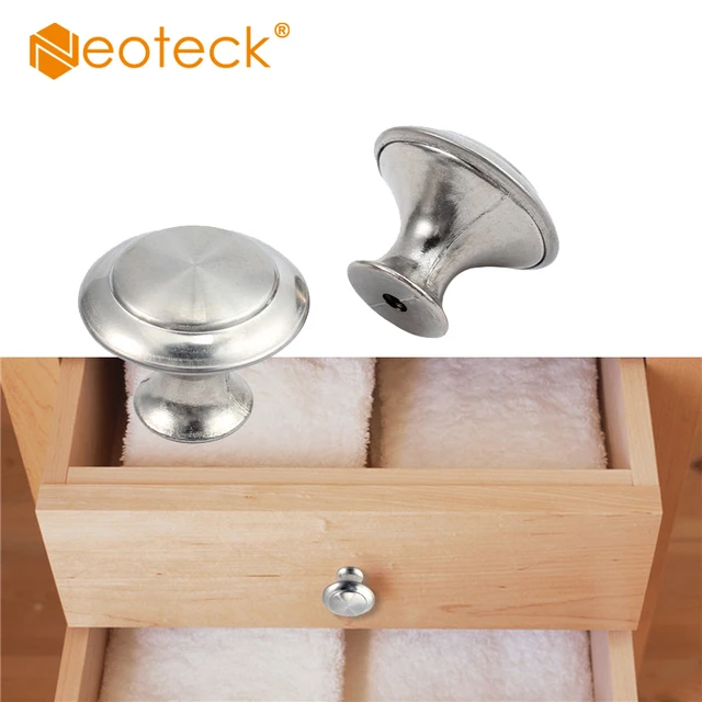 Special Offers Neoteck 10Pcs/set 28mm Knobs Cupboard Pulls Drawer knobs Kitchen Wardrobe Pull Cabinet Handles Furniture Handle Hardware