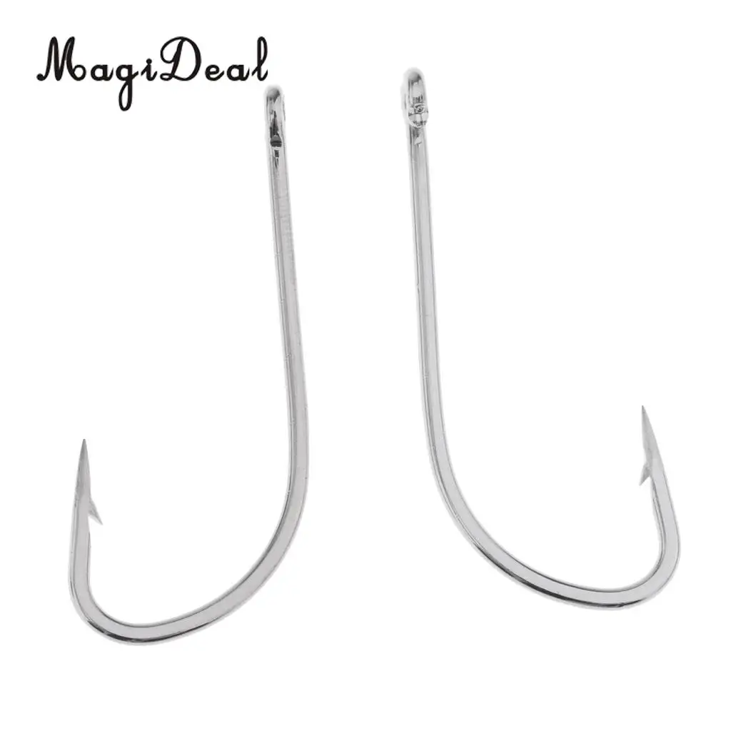 50pcs High Carbon Steel Fishing Hooks Fishhook High Strength Barbed Hooks for Sea Fishing Size 3/0