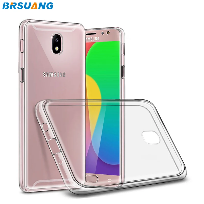 

100pcs/lot BRSUANG Thin Clear TPU Gel Phone Case Mobile Phone Ultra Soft Silicone Cases For Samsung J3 J5 J7 2016 2017 J7 Prime