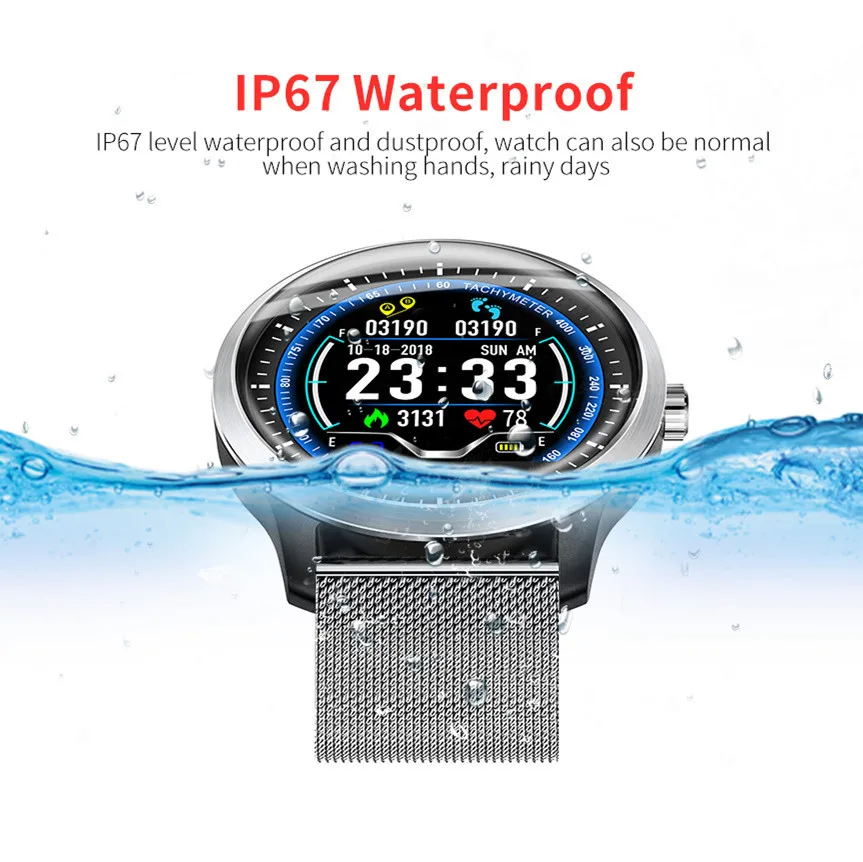 N58 ECG PPG Smart Watch HRV Report Heart Rate Monitor Blood Pressure Smartwatch Round Screen