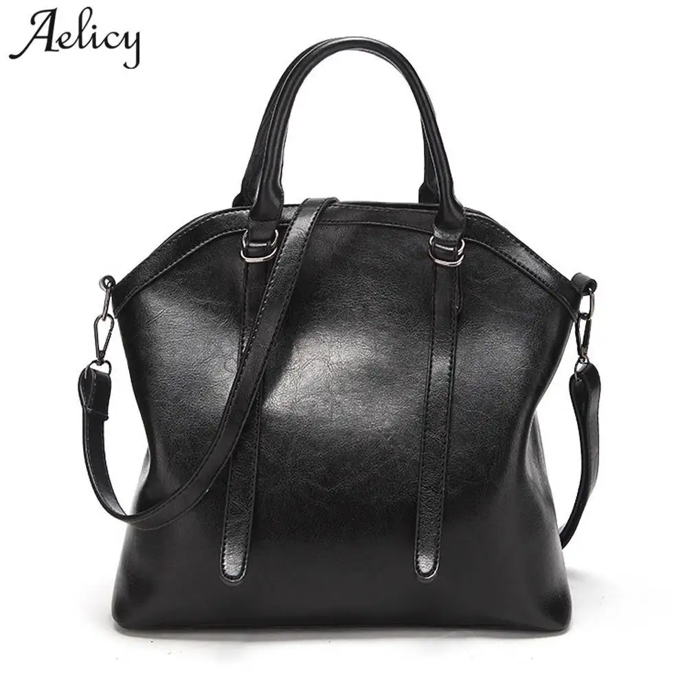 

Aelicy High Quality Handbag Casual Large Capacity Totes Bag Female Fashion Shoulder Bag Female Vintage PU Leather Crossbody