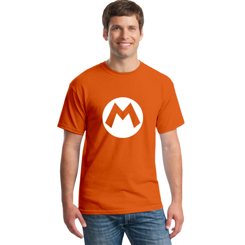 Super Mario Bros M Logo T Shirt Summer New Cartoon Men T-shirts Fashion Short Sleeve Cotton O-neck Game Men Clothing Tops Tee Super Mario Bros M Logo T Shirt Summer New Cartoon Men T-shirts Fashion Short Sleeve Cotton O-neck Game Men Clothing Tops Tee
