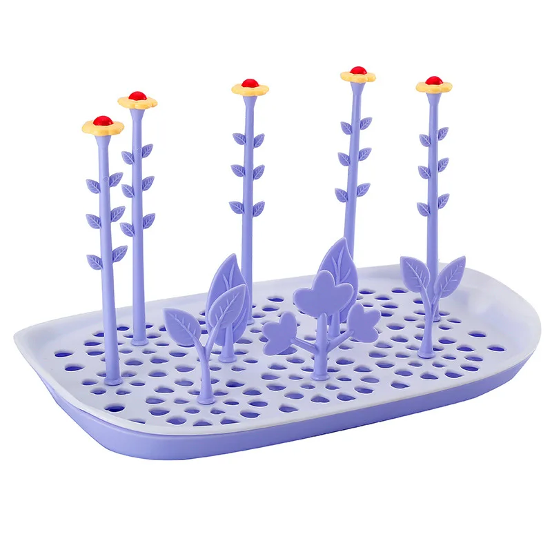 Safely Newborn Baby Bottle Drying Rack PP Healthy Safe Bottle Drainer