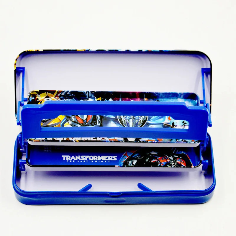 

Primary and secondary school pencil case three-tier bookshelf children's bookshelf multi-function pencil case