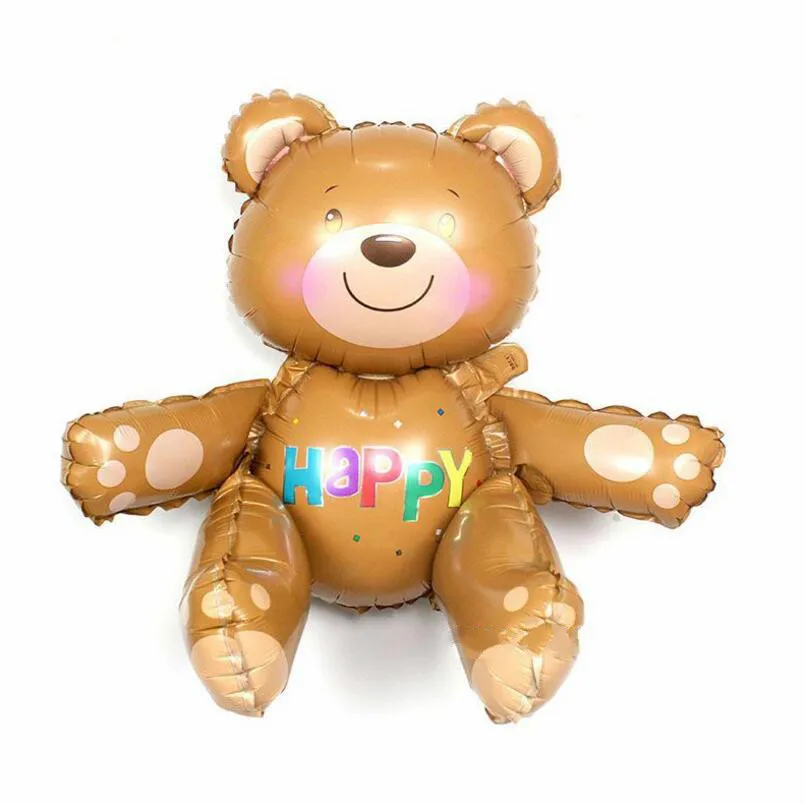 

3D Stereo Sit Bear Aluminum Balloon Children's Birthday Wedding Party Decoration Festival Party Supplies
