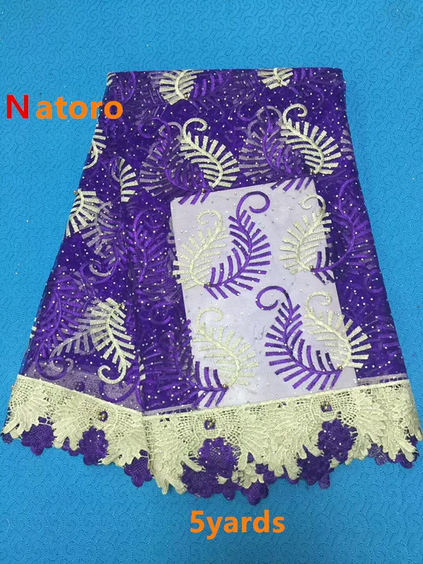 

2018 High Quality Nigerian Lace Fabrics With Stones African French Net Lace Fabric Embroidered Tulle Mesh Lace fabric f16A093
