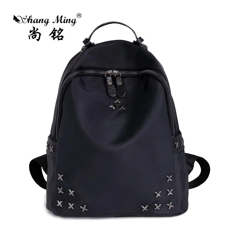 

2017 ShangMing New School Style Women Backpack Black PU Leather Backpack Women Backpacks For Teenage Girl School Shoulder Bags