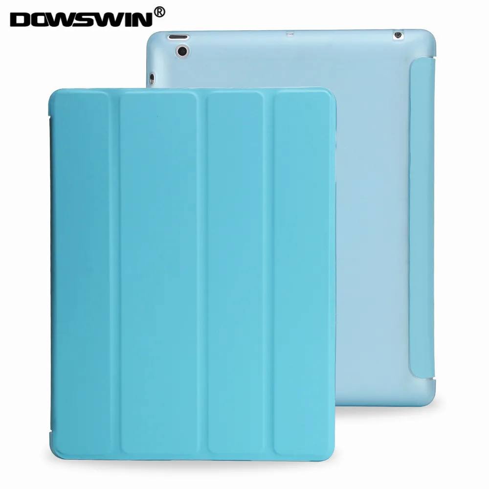 Чехол dousswin для ipad 2, 3, 4 из искусственной кожи Модный Магнитный 4-fold wake smart cover чехол tpu можно увидеть логотип мягкий для ipad 2/3/4 чехол s