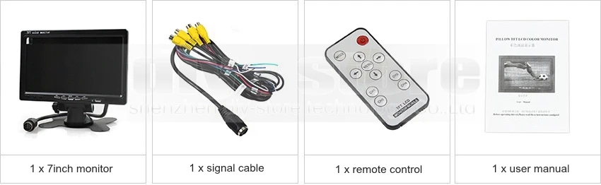 DIYSECUR DC 12 V-24 V 7 дюймов 4 Разделение Quad ЖК-дисплей Экран Цвет дисплея заднего вида монитор для автомобиля из-за цветопередачи монитора Системы