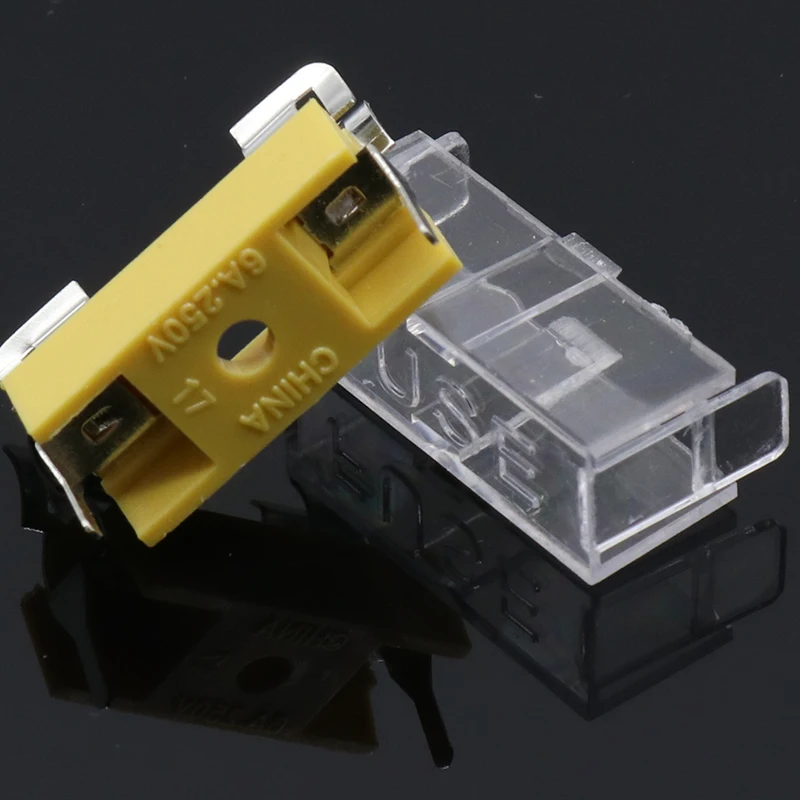 DC Fuse Holder 10 pcs Panel Mount PCB Fuse Holder Case w Cover 5x20mm