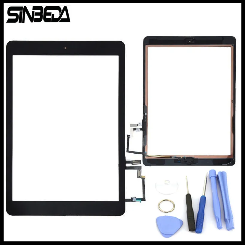 

Sinbeda Full Assembly For iPad Air 5 5th A1474 A1475 Touch Screen Digitizer +Button + Flex Cable +Adhesive Parts Black or White