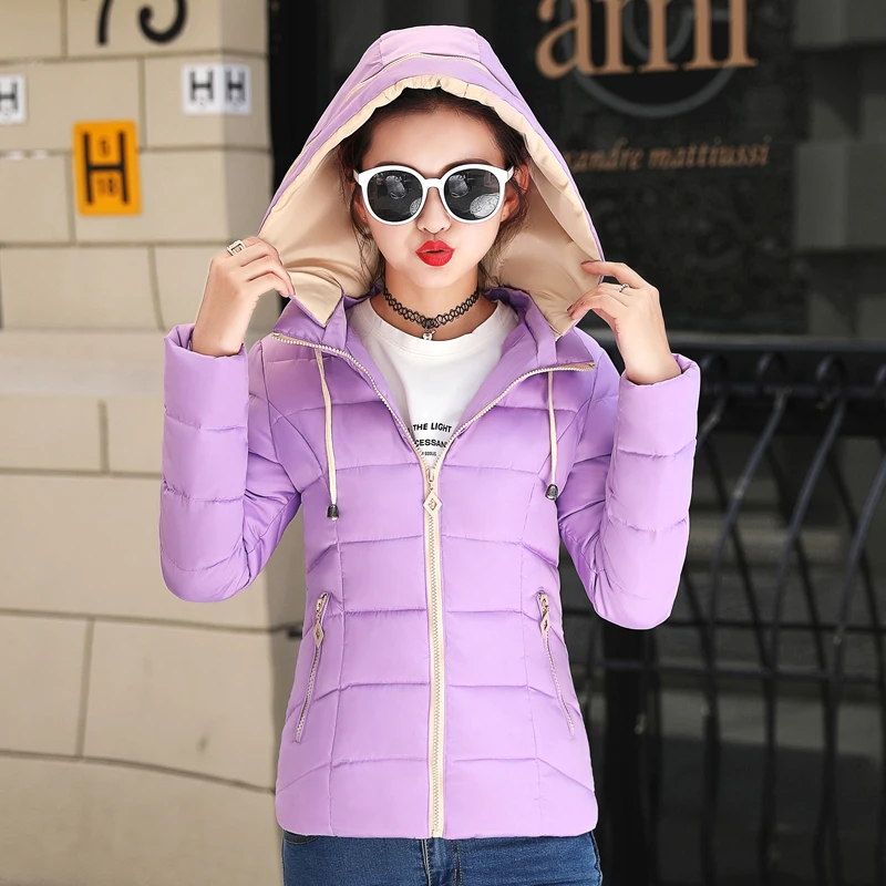 Hooded Outwear Womens Winter Jackets Slim Ladies Women Autumn Basic Jacket Short Casaco Feminino Inverno 2018 New Arrival