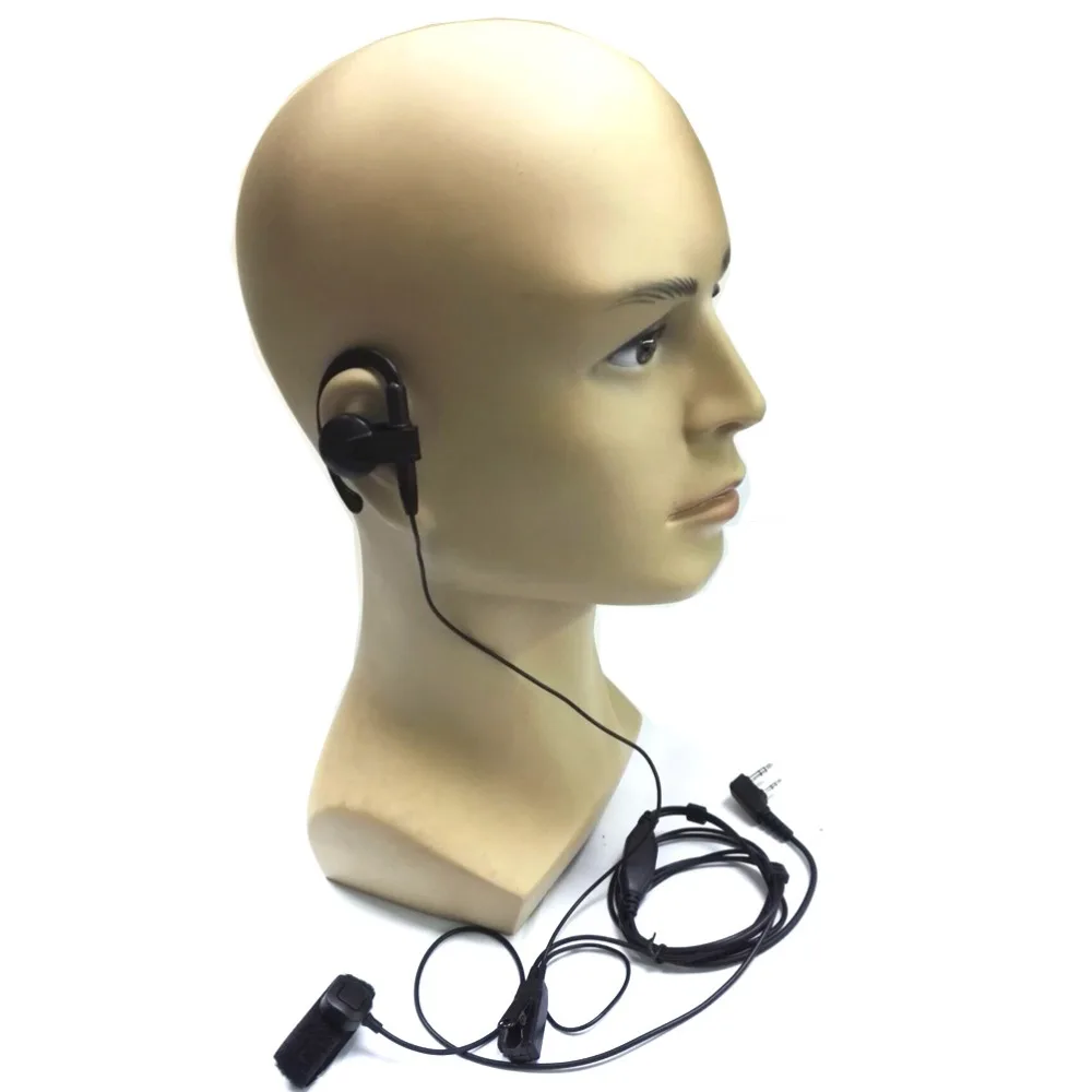 G-Shape Earhook Double PTT earpiece headset for CB Radio Baofeng UV-5R UV 82 GT-3 UV-B5 UV B6 UV-5RE Plus BF-888S (4)