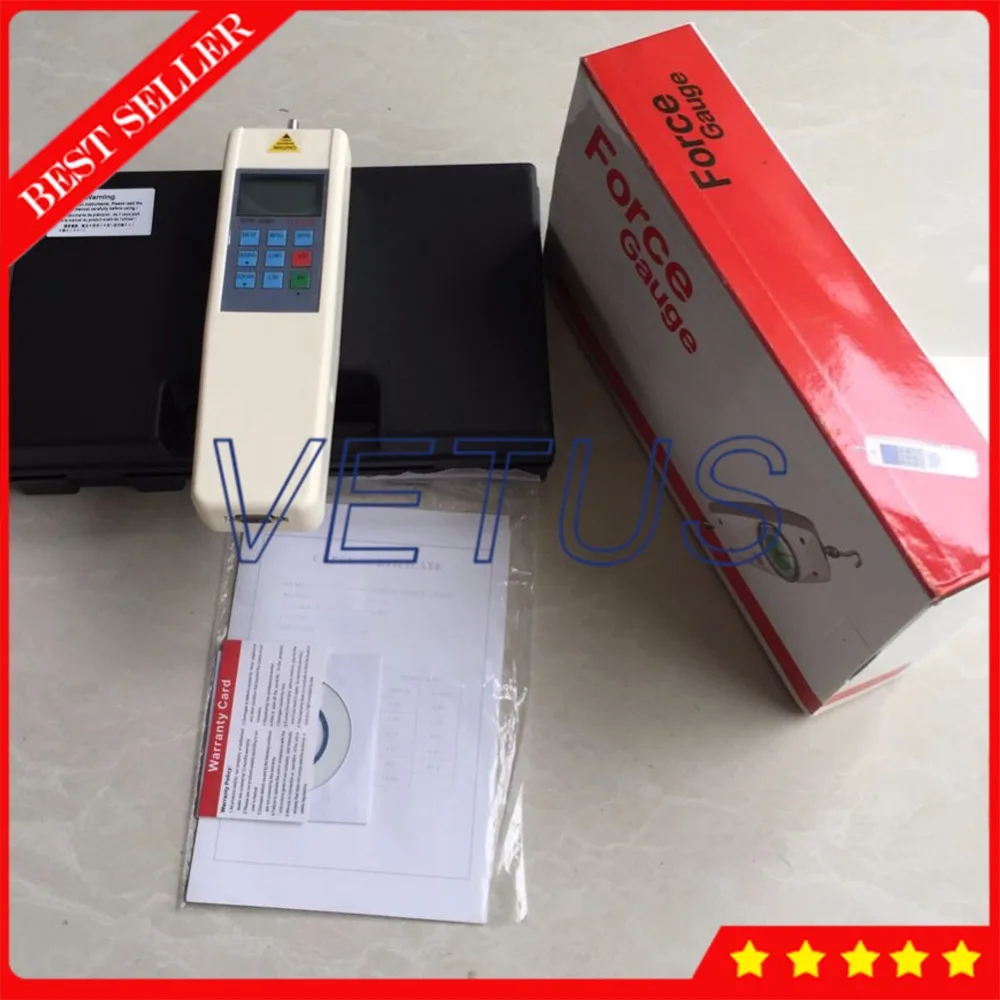 

500N/50Kg/110Lb Digital Push Pull Force Gauge with HF-500 portable Dynamometer testing tools RS232 Interface
