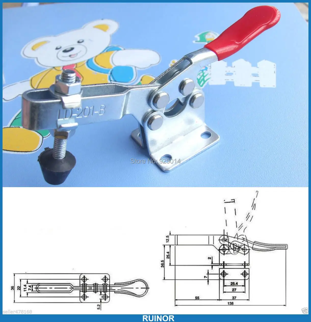 

1PCS X LCD separator Machine Hot Plate Clip Clamp for Screen Glass Repair Clamps 201-B