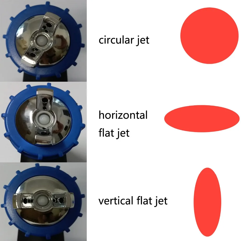 three spray settings