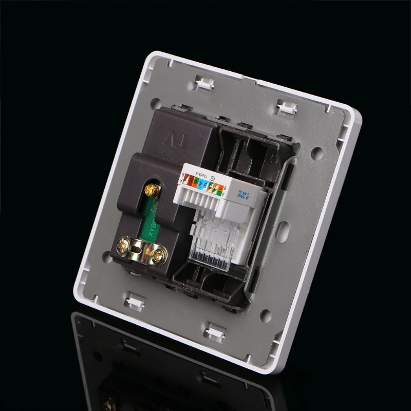 

RJ45 Network Adapter+TV Antenna Coaxial Wall Mount Output Faceplate Panel Socket G07 Great Value April 4