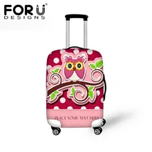 FORUDESIGNS защитный чехол для багажа с защитой от пыли, с ручкой совы, чемодан для рисования, чехол для путешествий 18-30 дюймов, эластичный чехол для чемодана