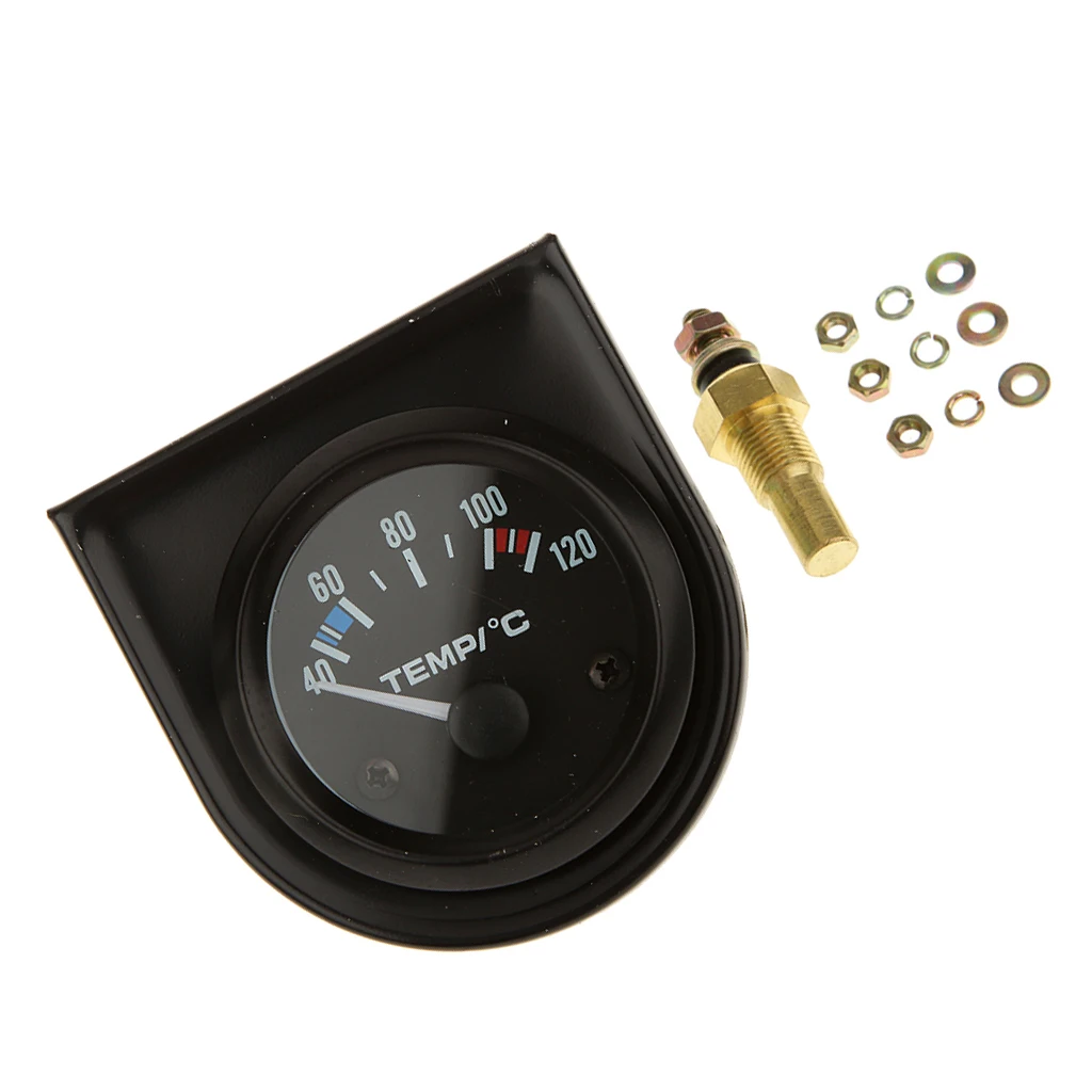 2' 52mm Digital LED Electronic Water Temp Temperature Gauge Black Car Accessories