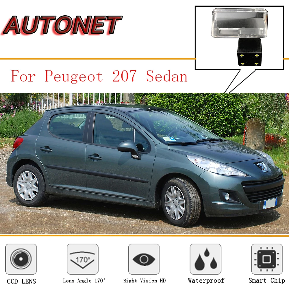 

AUTONET Rear View Camera For Peugeot 206 Peugeot 207 Sedan CCD/ Backup Parking Camera/ 4LEDS/Night Vision/ License Plate camera