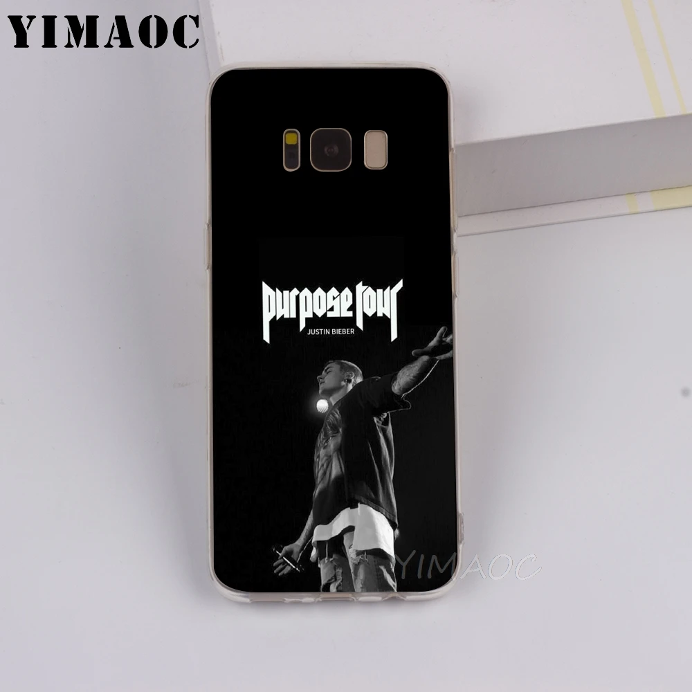 YIMAOC Justin Bieber purpose tour Soft Case for Galaxy j3 j5 j6 j7 A5 2016 2017 A6 A9 2018 Note 8 9 S7 edge S8 S9 S10 Plus S10e