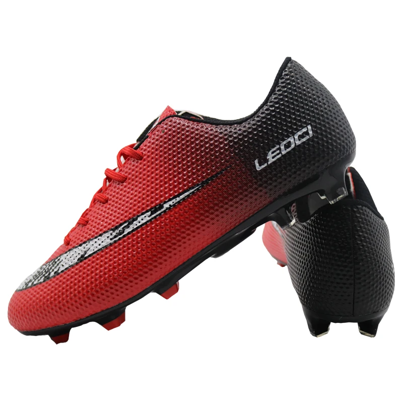 Zapatos de fútbol LEOCI botas de fútbol tacos Chuteiras botas de fútbol voetbalschoenen adultos y niños zapatillas de fútbol al aire libre TF/FG