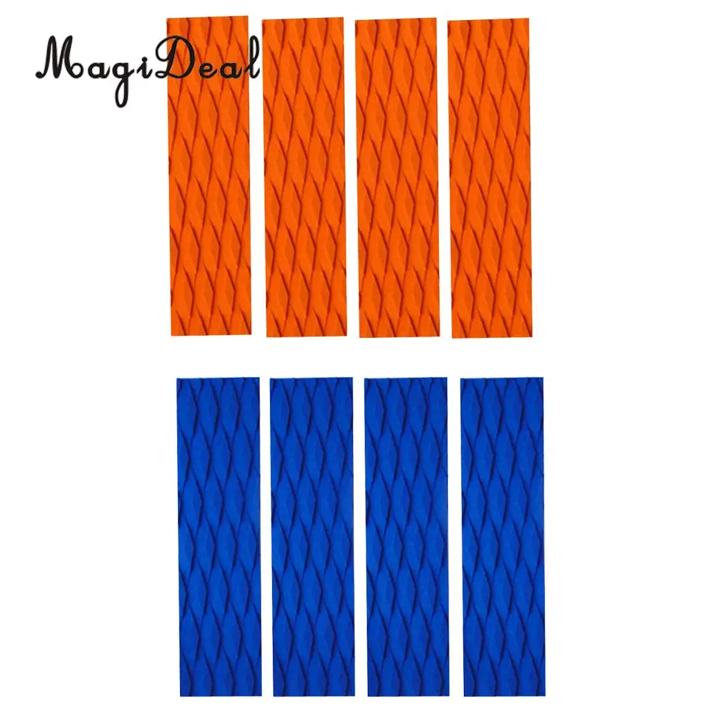 MagiDeal LongBoard 4Pcs Non-Slip EVA Surfboard Traction Pad Bar Grip Skimboard SUP Surfing Surf Body Board Shortboard Accessory