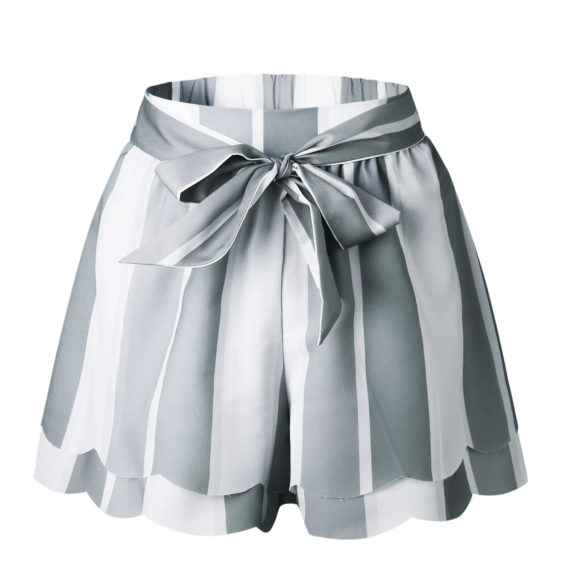 Lugentolo шорты женские летние свободные 5 цветов полосы печати кружева короткие прямые новые сексуальные лепесток стороны повседневные шорты