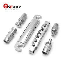 EEN Set Chrome String Brideg Zadel Tune-O-Matic Brug Staartstuk voor GB LP Stijl Elektrische Gitaar