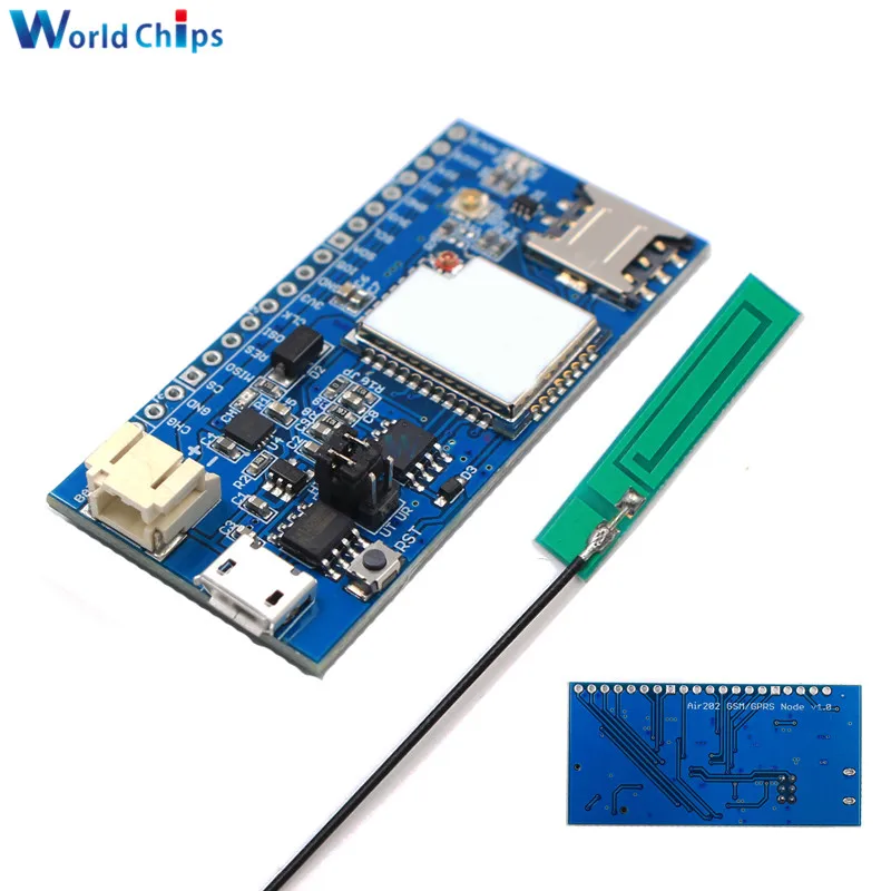 Air202 GSM GPRS Node V1.0 USB to TTL CH330N Antenna 850/900/1800/1900MHz Board Compatible With SIM800C Module | Электронные