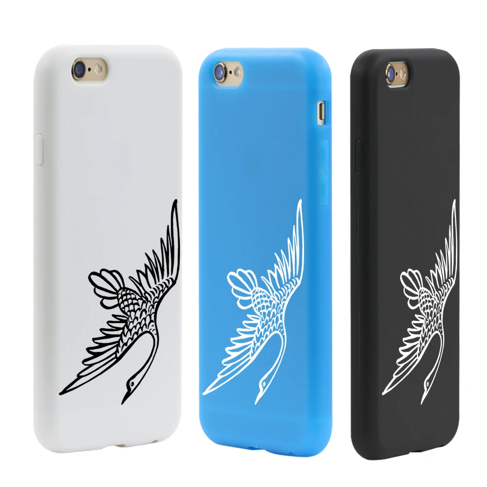 Белый журавль Сенсорный экран флип чехол для iPhone 6 S Samsung S6 S7 Edge|case for iphone|case iphone 6scase |