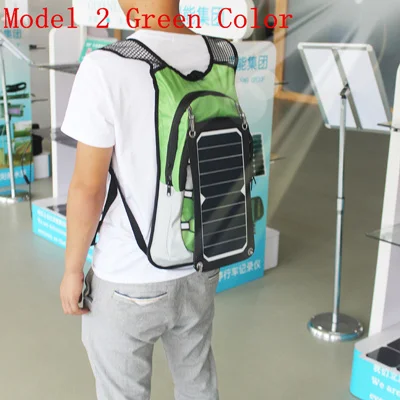 Новая спортивная велосипедная сумка для воды, уличная солнечная панель, USB зарядное устройство, велосипедный гидратационный рюкзак для мобильного телефона, походный рюкзак для путешествий - Цвет: Model 2 Green